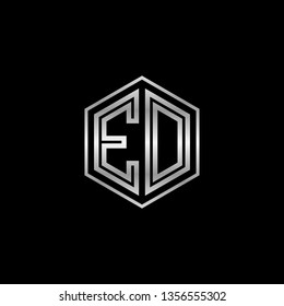 E D initial letter, modern logo design template vector 