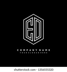 E D initial letter, modern logo design template vector 