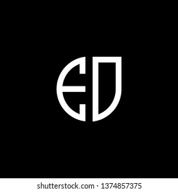 E D initial letter, modern logo design template vector