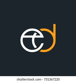 E D joint letter round design template