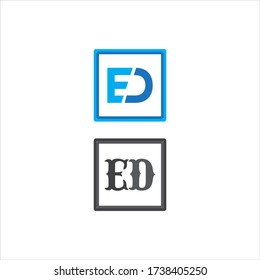 E D letter logo abstract design