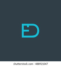 E & D Letter logo design