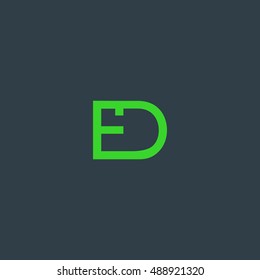 E & D Letter logo design