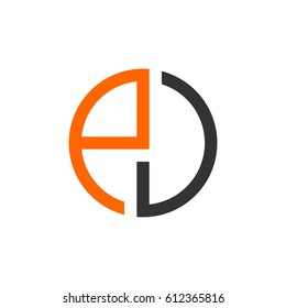 E D Letter Logo Template Illustration Design. Vector EPS 10.