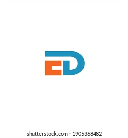 E D letter logo vector design on white color background. ed icon