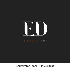 E D letters Joint logo icon vector for business card and corporate identity.