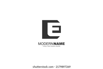 E DE ED logo abstract for branding company. letter template vector illustration for your brand.