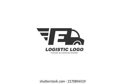 E delivery logo design inspiration. Vector letter template design for brand.