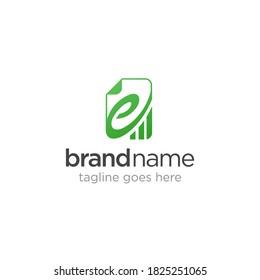e document logo template design, accounting, finance, vector, concept design, creative design, icon