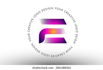 E Dots Letter Logo. E Letter Design Vector Icon Illustration with Dots.