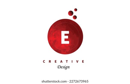 E marca el diseño del icono del logotipo de la letra. Color de agua simple símbolo de moda diseño de logotipo vectorial en fondo blanco