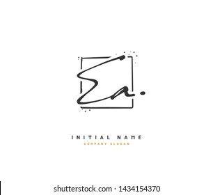 E A EA Beauty vector initial logo, handwriting logo of initial signature, wedding, fashion, jewerly, boutique, floral and botanical with creative template for any company or business.