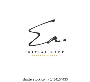 E A EA Beauty vector initial logo, handwriting logo of initial signature, wedding, fashion, jewerly, boutique, floral and botanical with creative template for any company or business.