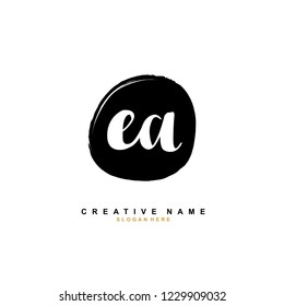 E A EA Initial logo template vector