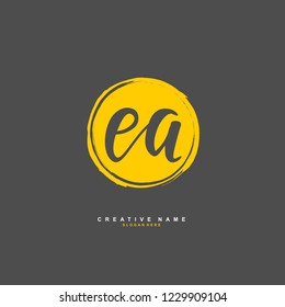 E A EA Initial logo template vector
