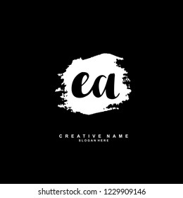 E A EA Initial logo template vector