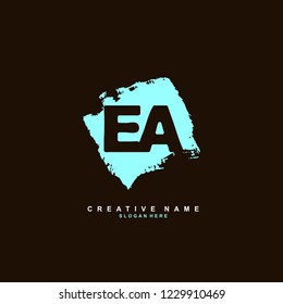 E A EA Initial logo template vector