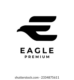 E eagle letter icon design illustration