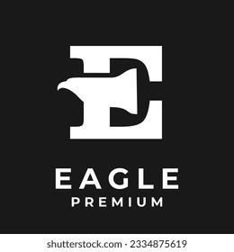 E eagle letter icon design illustration