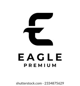 E eagle letter icon design illustration