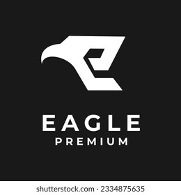 E eagle letter icon design illustration