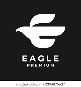 E eagle letter icon design illustration