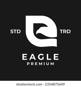 E eagle letter icon design illustration