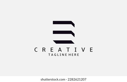 E EC logo design template. Elegant, classic elements. Can be used for companies, contractors and clothing. Great for logos, monograms, invitations, flyers, menus, brochures or any ideas you want