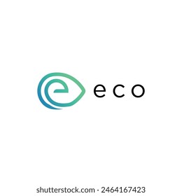 E para eco logo icono Vector