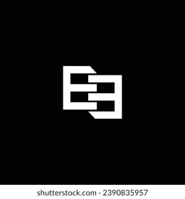 E or EE abstract letter logo or icon or monogram design with different colors illustration.