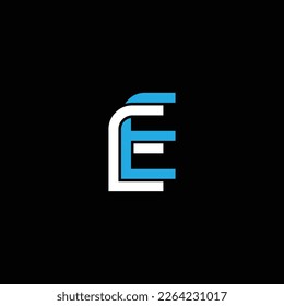 E or EE abstract outstanding professional business awesome artistic branding company different colors illustration logo