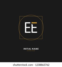 E E EE Initial logo letter with minimalist concept. Vector with scandinavian style logo.