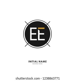 E E EE Initial logo letter with minimalist concept. Vector with scandinavian style logo.