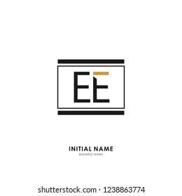 E E EE Initial logo letter with minimalist concept. Vector with scandinavian style logo.