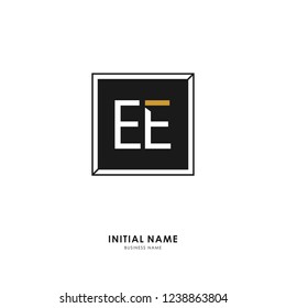 E E EE Initial logo letter with minimalist concept. Vector with scandinavian style logo.