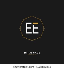 E E EE Initial logo letter with minimalist concept. Vector with scandinavian style logo.