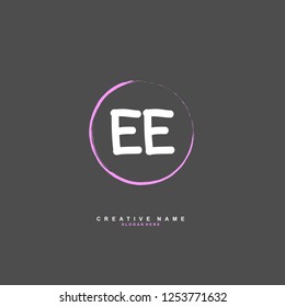 E E EE Initial logo template vector. Letter logo concept