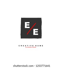 E E EE Initial logo template vector. Letter logo concept