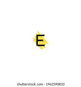 E, EE letter linked uppercase Luxury Premium Logo. Black and Illuminating letter Isolated on white background. Can be used as  business, Brands, Mascot.