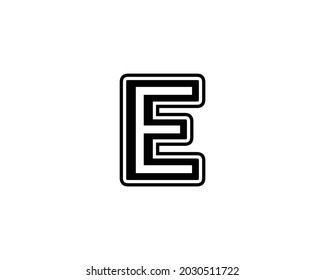 E and ee letter logo design vector template