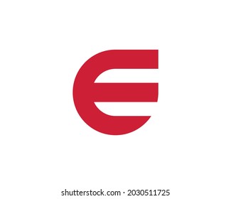 E and ee letter logo design vector template