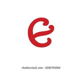 E and ee letter logo design vector template