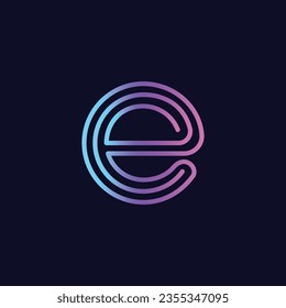 E and EE letter logo design vector template