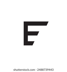 E, EF abstract letter logo, Vector logo