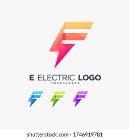 e electric logo lights energy