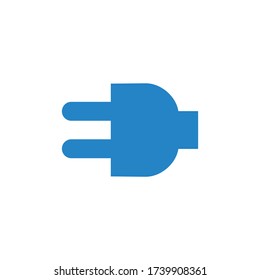 E electric plug letter logo design concept