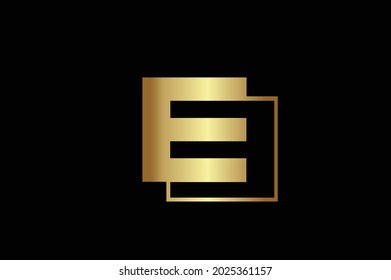 Logo elegante de E con iniciales para vector de empresa