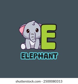 e elephant latter alphabet with hd resolution eps file