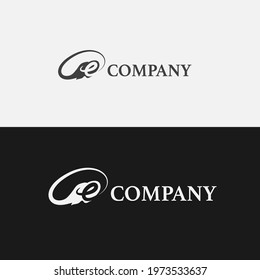 E elephant mark logo template