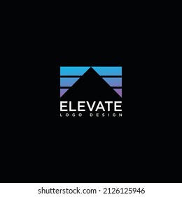 E ELEVATE LOGO DESIGN VECTOR